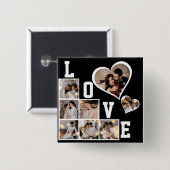 デザイン独自の8フォトコラージュ 缶バッジ (正面&裏面)