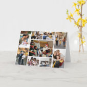 デザイン独自の9フォトコラージュ カード (黄色い花)