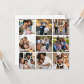 デザイン独自の9フォトコラージュ カード (正面/裏面インサイチュ)