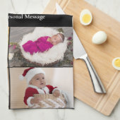 デザイン独自の9フォトコラージュ キッチンタオル (四つ折り)