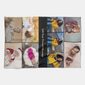 デザイン独自の9フォトコラージュ キッチンタオル (横)