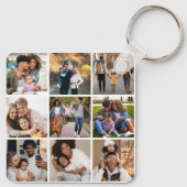 デザイン独自の9フォトコラージュ キーホルダー (裏面)