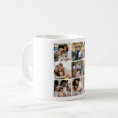 デザイン独自の9フォトコラージュ コーヒーマグカップ (正面左)