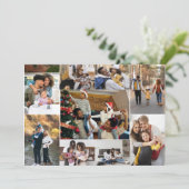 デザイン独自の9フォトコラージュ サンキューカード (スタンド正面)