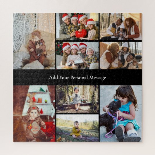 デザイン独自の9フォトコラージュ ジグソーパズル (縦)