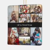 デザイン独自の9フォトコラージュ セラミックオーナメント (左)