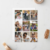 デザイン独自の9フォトコラージュ ノートカード (正面/裏面インサイチュ)