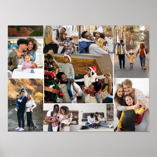 デザイン独自の9フォトコラージュ ポスター (正面)