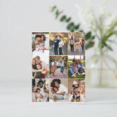 デザイン独自の9フォトコラージュ ポストカード (スタンド正面)
