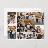 デザイン独自の9フォトコラージュ ポストカード (正面/裏面)