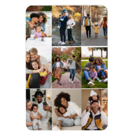 デザイン独自の9フォトコラージュ マグネット