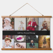 デザイン独自の9フォトコラージュ 吊り下げ型タペストリー (正面)