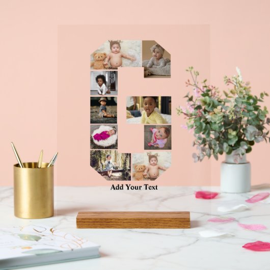 デザイン独自のGフォトコラージュ アクリルサイン (ウェディング)