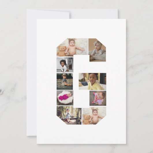 デザイン独自のGフォトコラージュ サンキューカード (正面)