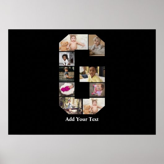 デザイン独自のGフォトコラージュ ポスター (正面)