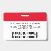 デザイン独自のidカード – 写真、バーコード、ロゴ、 バッジ (裏面)