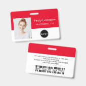 デザイン独自のidカード – 写真、バーコード、ロゴ、 バッジ (表裏)