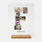 デザイン独自のPhoto Collageのレター アクリルサイン (正面)