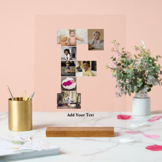 デザイン独自のPhoto Collageのレター アクリルサイン (ウェディング)