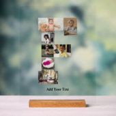 デザイン独自のPhoto Collageのレター アクリルサイン (ニュートラル)