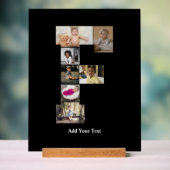 デザイン独自のPhoto Collageのレター アクリルサイン (ニュートラル)