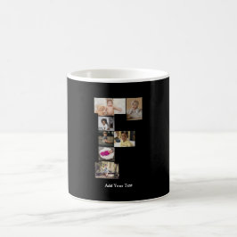 デザイン独自のPhoto Collageのレター コーヒーマグカップ