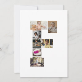 デザイン独自のPhoto Collageのレター サンキューカード