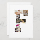 デザイン独自のPhoto Collageのレター サンキューカード (正面/裏面)