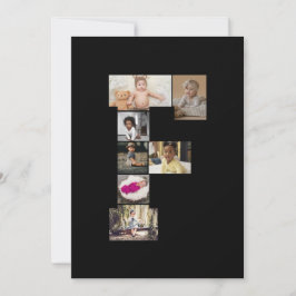 デザイン独自のPhoto Collageのレター サンキューカード