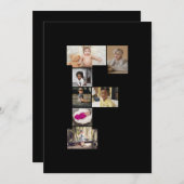 デザイン独自のPhoto Collageのレター サンキューカード (正面/裏面)