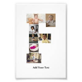 デザイン独自のPhoto Collageのレター フォトプリント