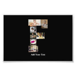 デザイン独自のPhoto Collageのレター フォトプリント