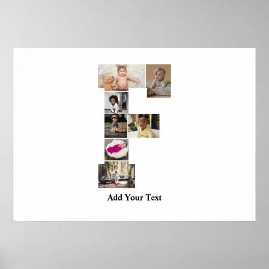 デザイン独自のPhoto Collageのレター ポスター (正面)