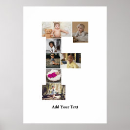 デザイン独自のPhoto Collageのレター ポスター