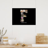 デザイン独自のPhoto Collageのレター ポスター (キッチン)