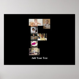 デザイン独自のPhoto Collageのレター ポスター
