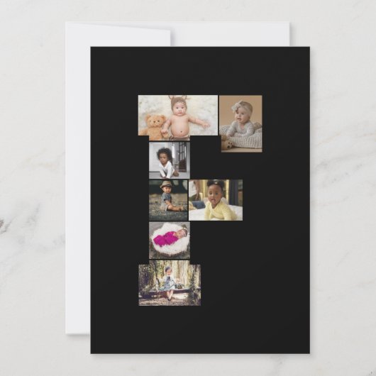 デザイン独自のPhoto Collageのレター 案内状 (正面)