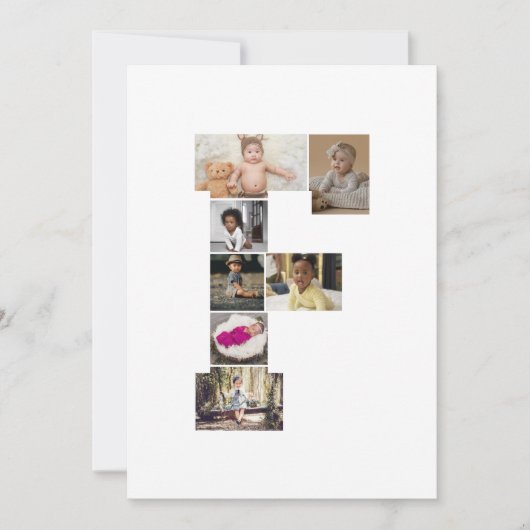 デザイン独自のPhoto Collageのレター 案内状 (正面)