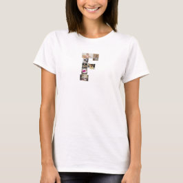 デザイン独自のPhoto Collageのレター Tシャツ