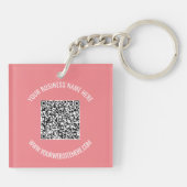 デザイン独自のQRコードとカスタム文字キーチェーン キーホルダー (裏面)