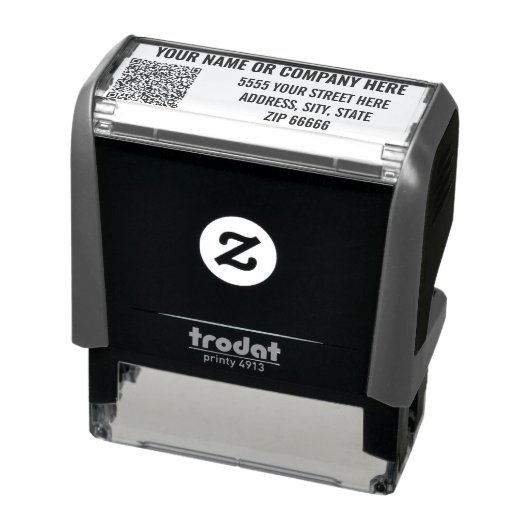 デザイン独自のQRコードアドレススタンプテンプレート セルフインキングスタンプ (商品)