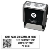 デザイン独自のQRコードアドレススタンプテンプレート セルフインキングスタンプ (インサイチュ)