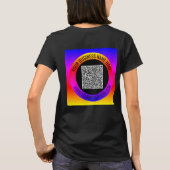 デザイン独自のQRコードビジネスTシャツの例 Tシャツ (裏面)