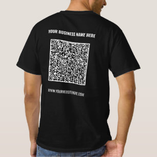 デザイン独自のQRコードビジネスTシャツテンプレート Tシャツ