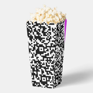 デザイン独自のQRコードポップコーンボックスの例 フェイバーボックス