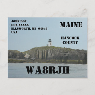 デザイン独自のQSL HAM無線機灯台 ポストカード
