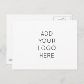 デザイン独自カスタムのパーソナライズされたロゴ画像 ポストカード (正面/裏面)
