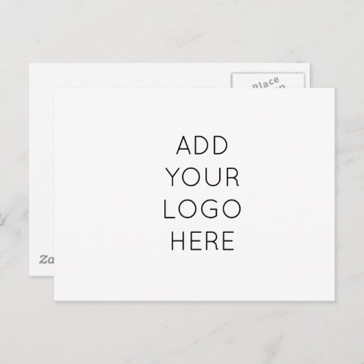 デザイン独自カスタムのパーソナライズされたロゴ画像 ポストカード (正面/裏面)