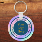 デザイン独自カスタムのモダンロゴビジネス キーホルダー (正面)