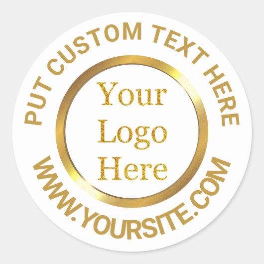 デザイン独自カスタムのモダンロゴビジネス ラウンドシール (正面)